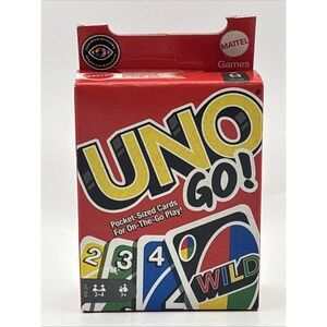 UNO GO! Card Game for Kids Adults, Fun Mini Pocket-Sized Party Travel MINI